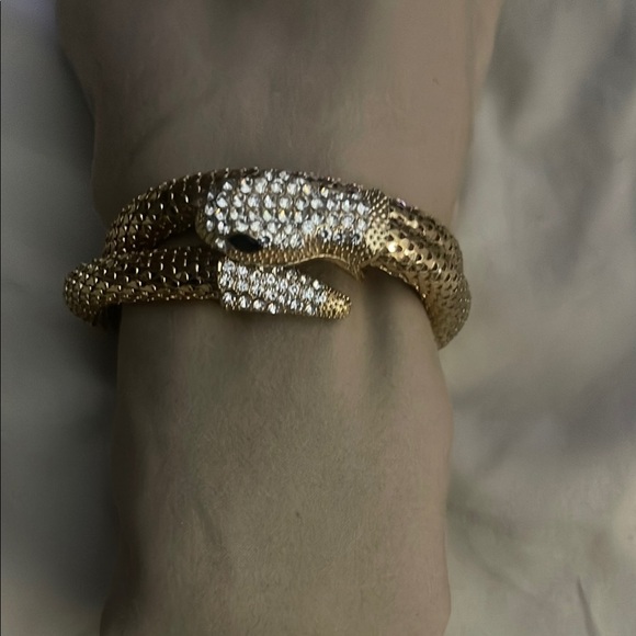 Elegant Gold Snake Bracelet - Picture 3 of 5